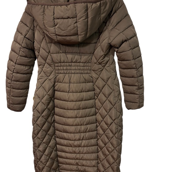 NWT. B Coature Sz S Women’s Brown/Orange Puffer Hooded Jacket/removable hood - Picture 6 of 8